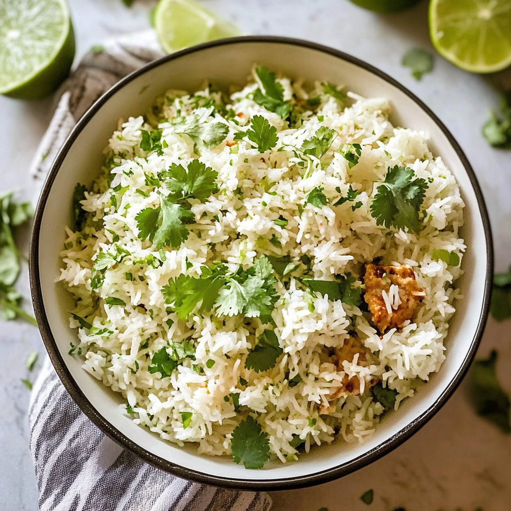 cilantro lime rice in rice cooker