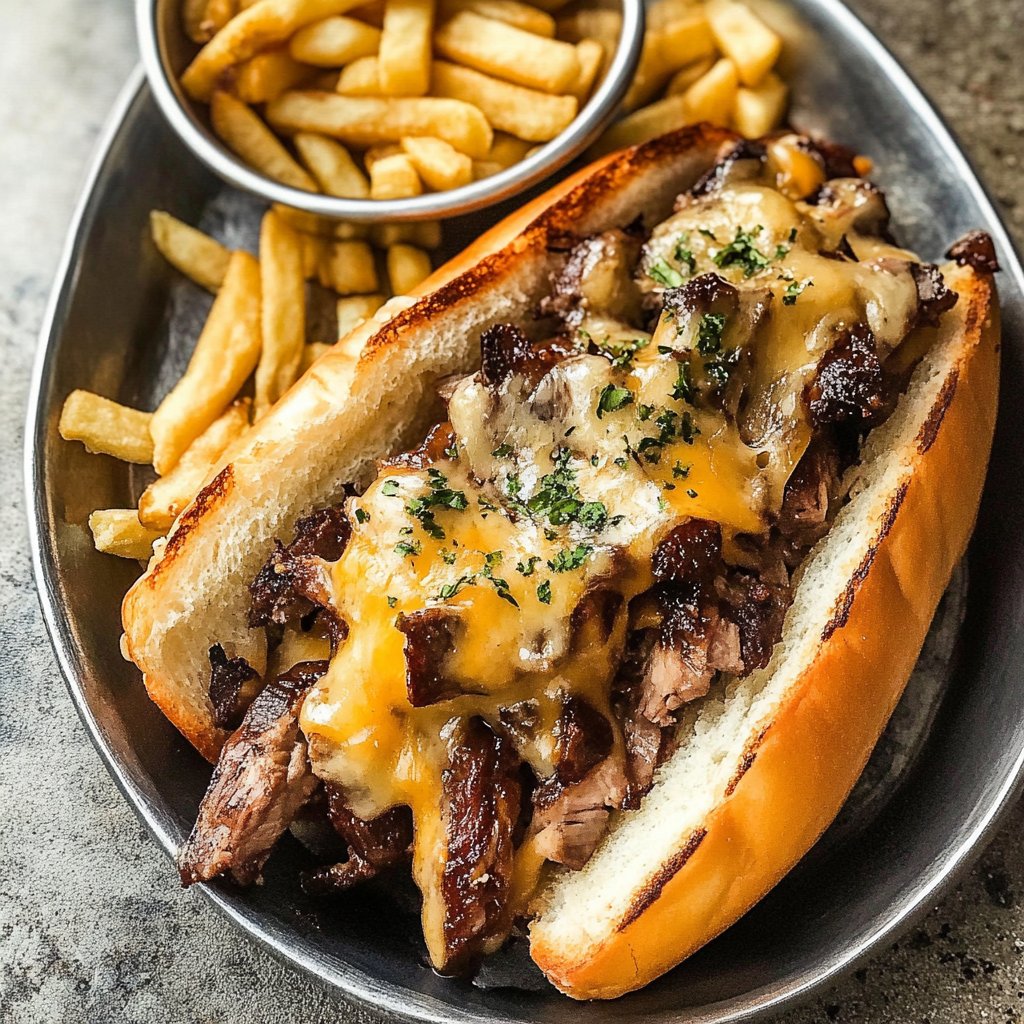 Amazing Classic Philly Cheesesteak Loaded with Melty Goodness