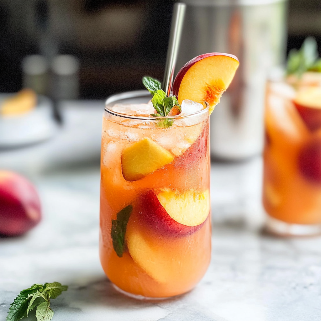 cooling homemade peach iced tea everyone loves