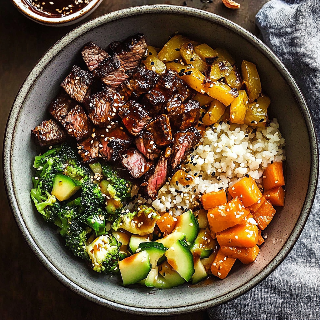 Incredible flavor-packed steak bowls with hearty ingredients