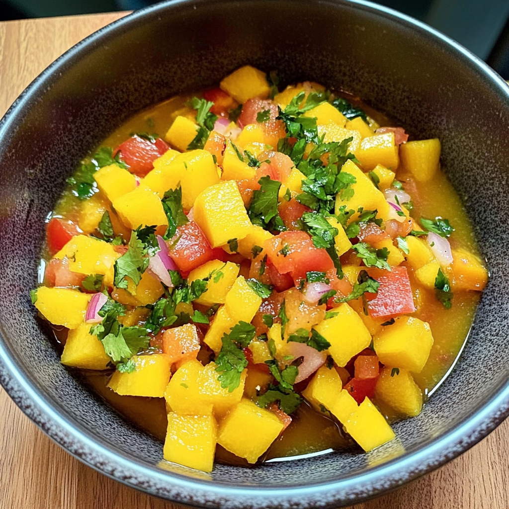 fresh and vibrant mango salsa