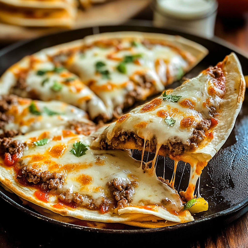 ground beef quesadillas
