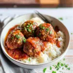 Juicy Meatballs and Rice for Cozy Comfort Meals Delight