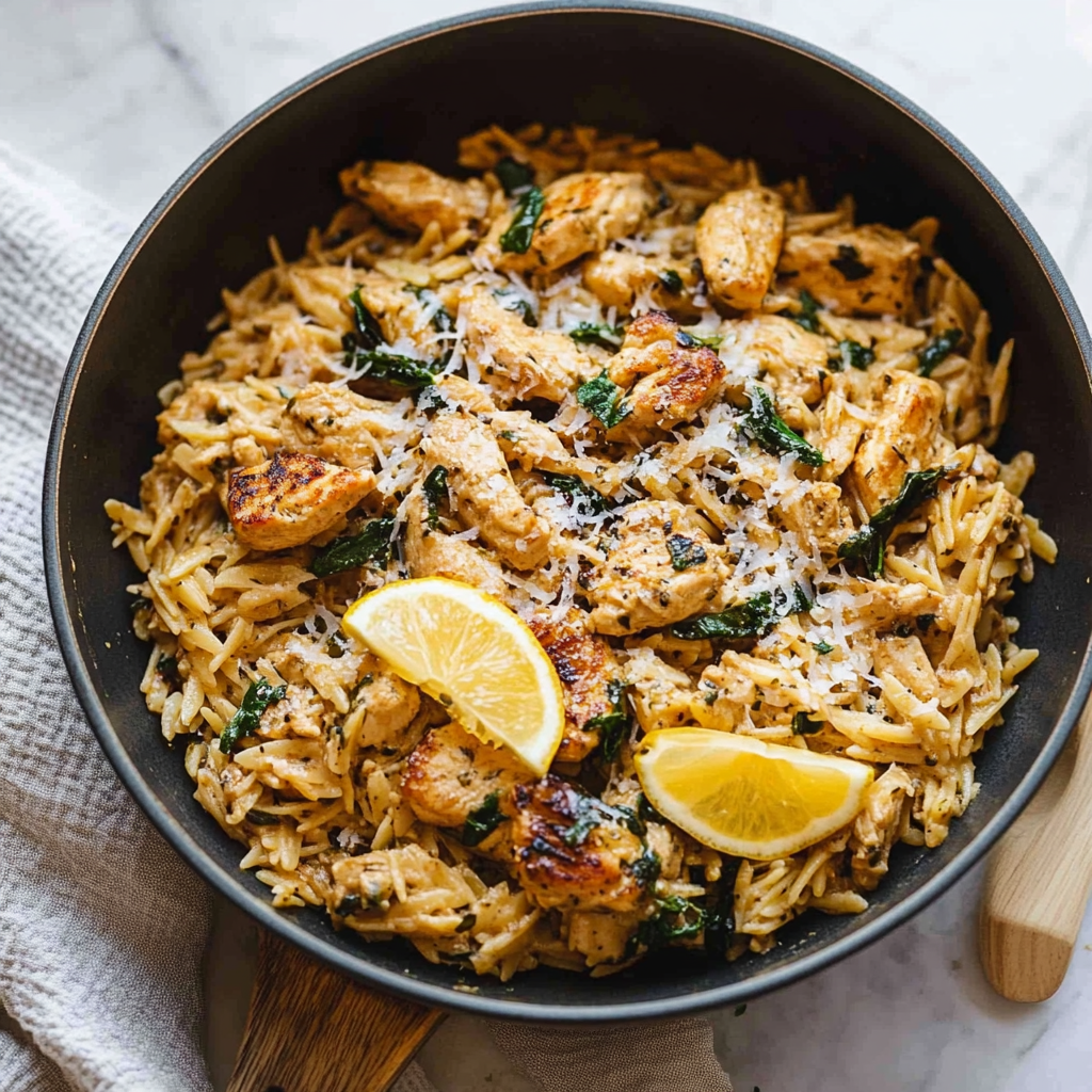 lemon chicken orzo