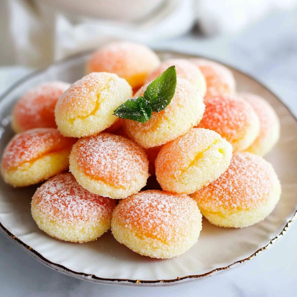 orange-infused sweet ricotta peach cookies—delicate and dreamy