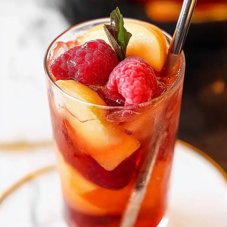 Refreshing Bellini Peach Raspberry Iced Tea: Incredible & Delicious