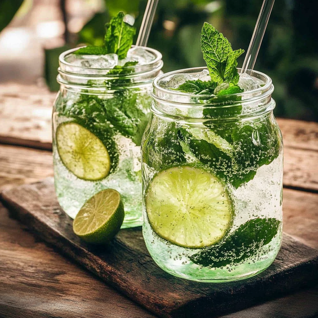 refreshing mojito mocktail with mint and lime