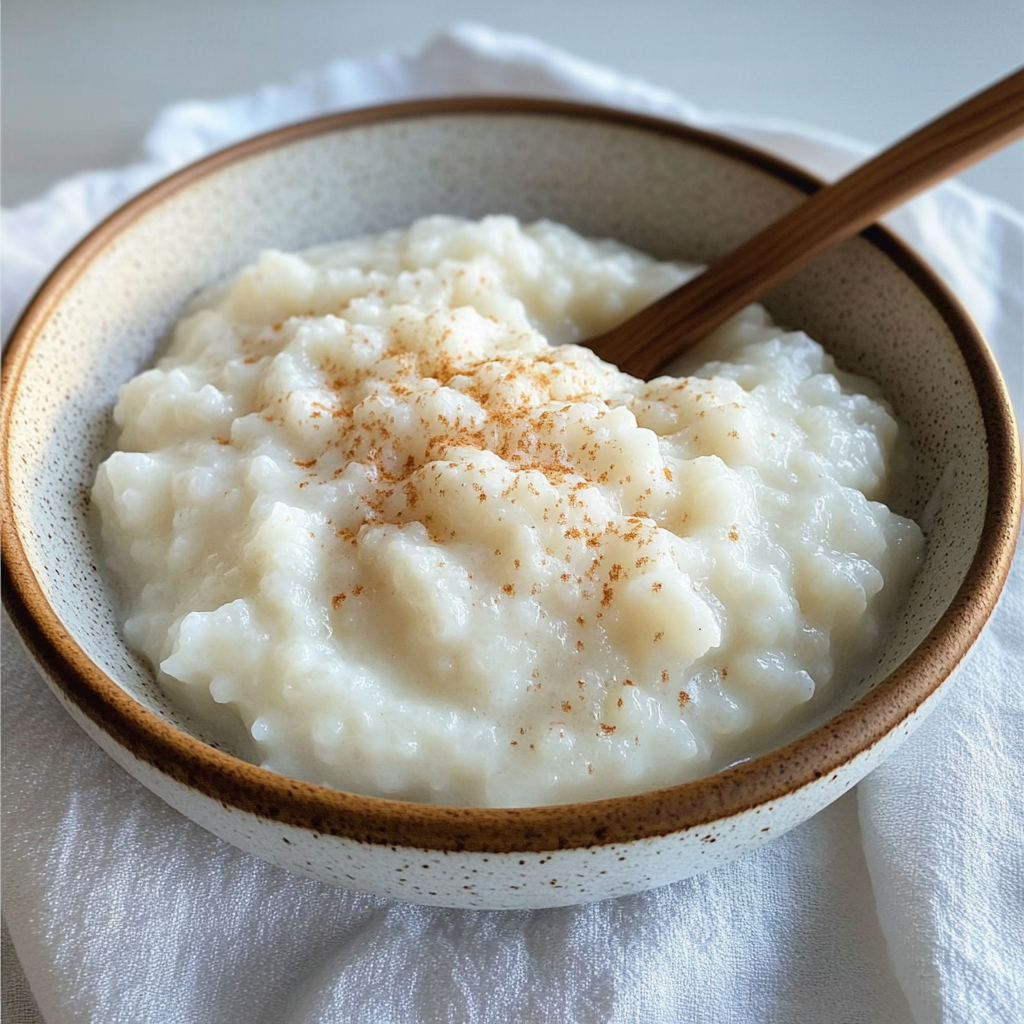 rice pudding with cooked rice
