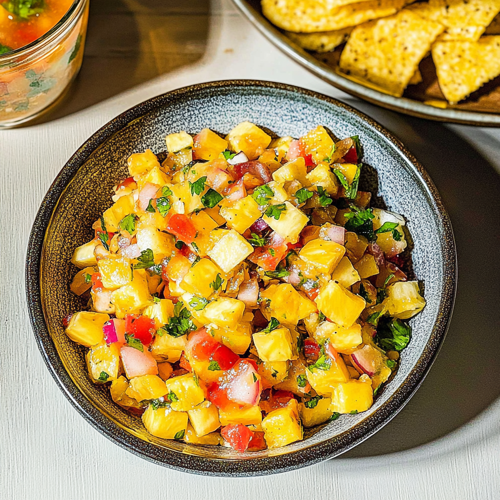 Amazing Sweet and Spicy Pineapple Mango Salsa Delight