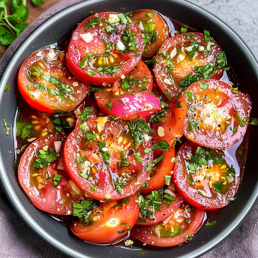 Amazing Tangy Marinated Tomatoes Bursting with Flavor
