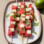 Amazing 4th of July Watermelon Feta Skewers Recipe