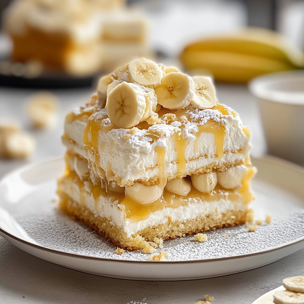 Banana Pudding Poke Cake