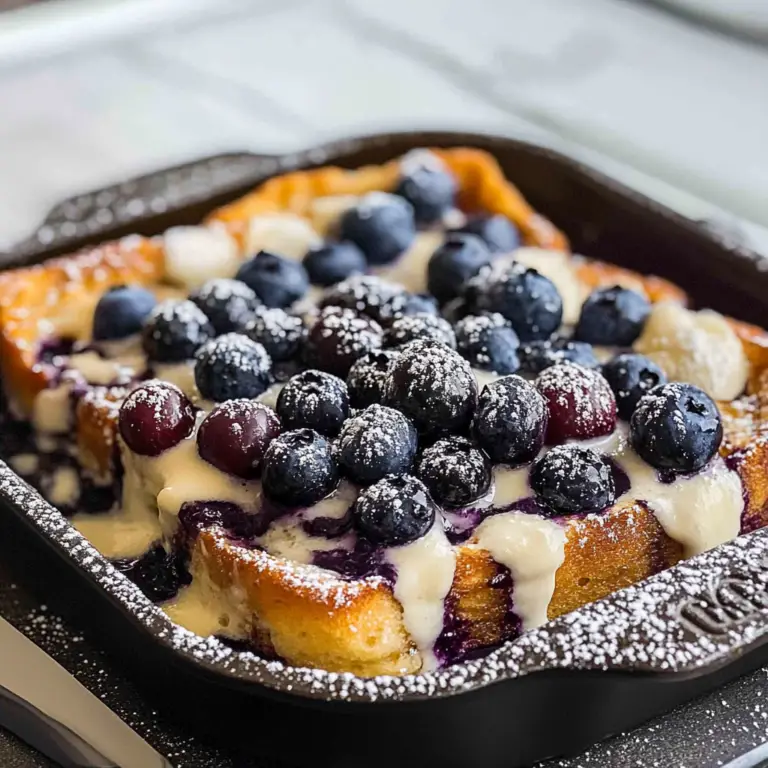 Incredible Blueberry & Cream Cheese French Toast Casserole Delight