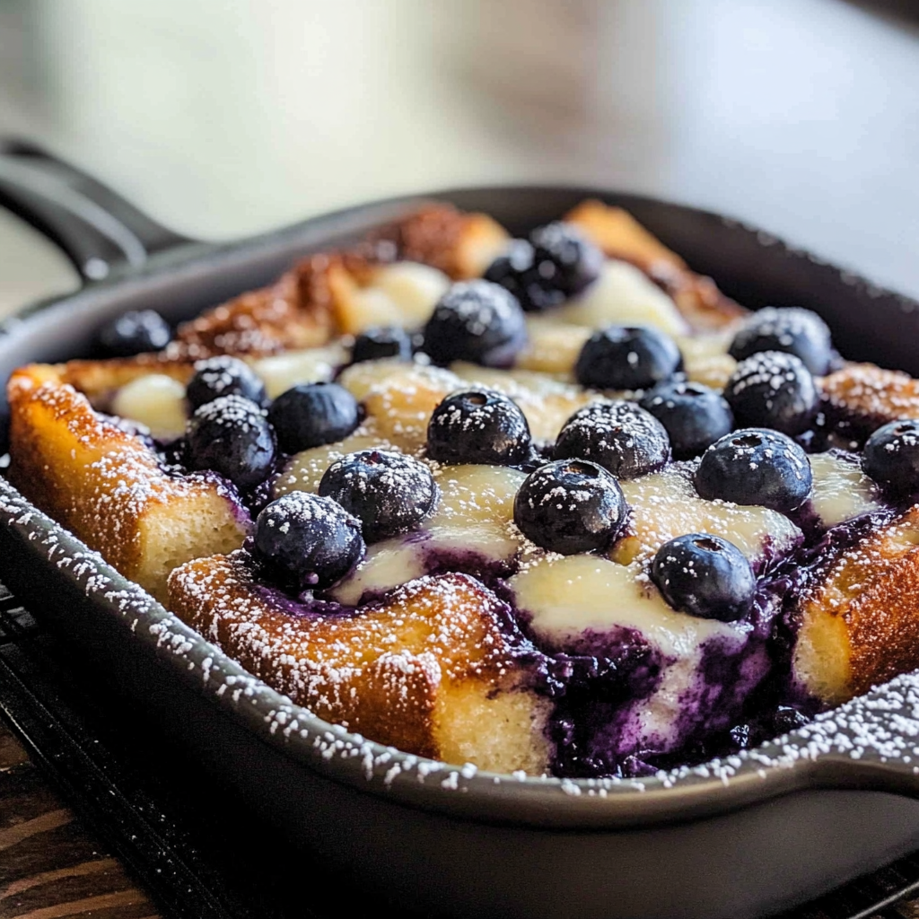 Amazing Blueberry & Cream Cheese French Toast Casserole Delight