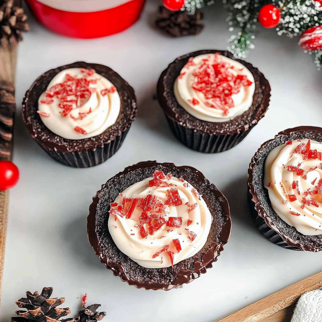 Chocolate Peppermint Cookie Cups