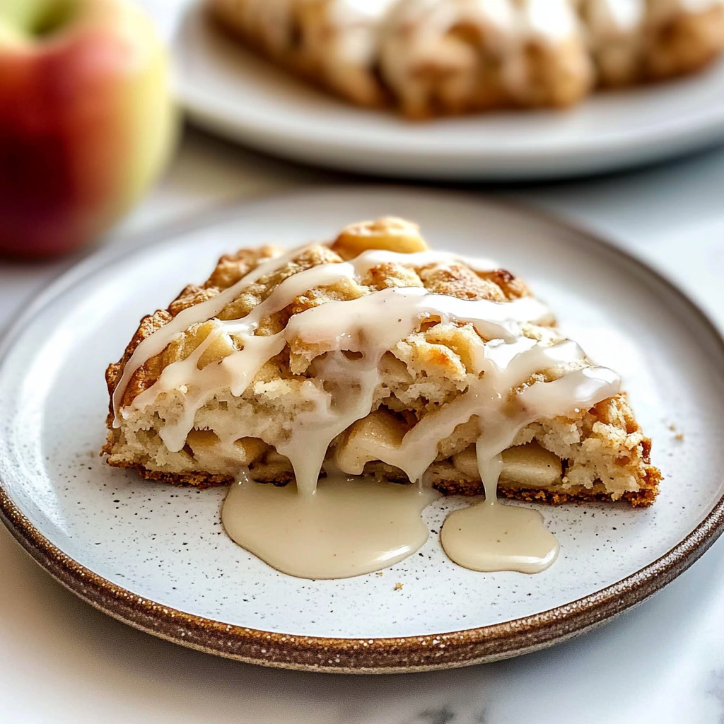 Amazing Cinnamon Apple Scones with Vanilla Glaze Delight