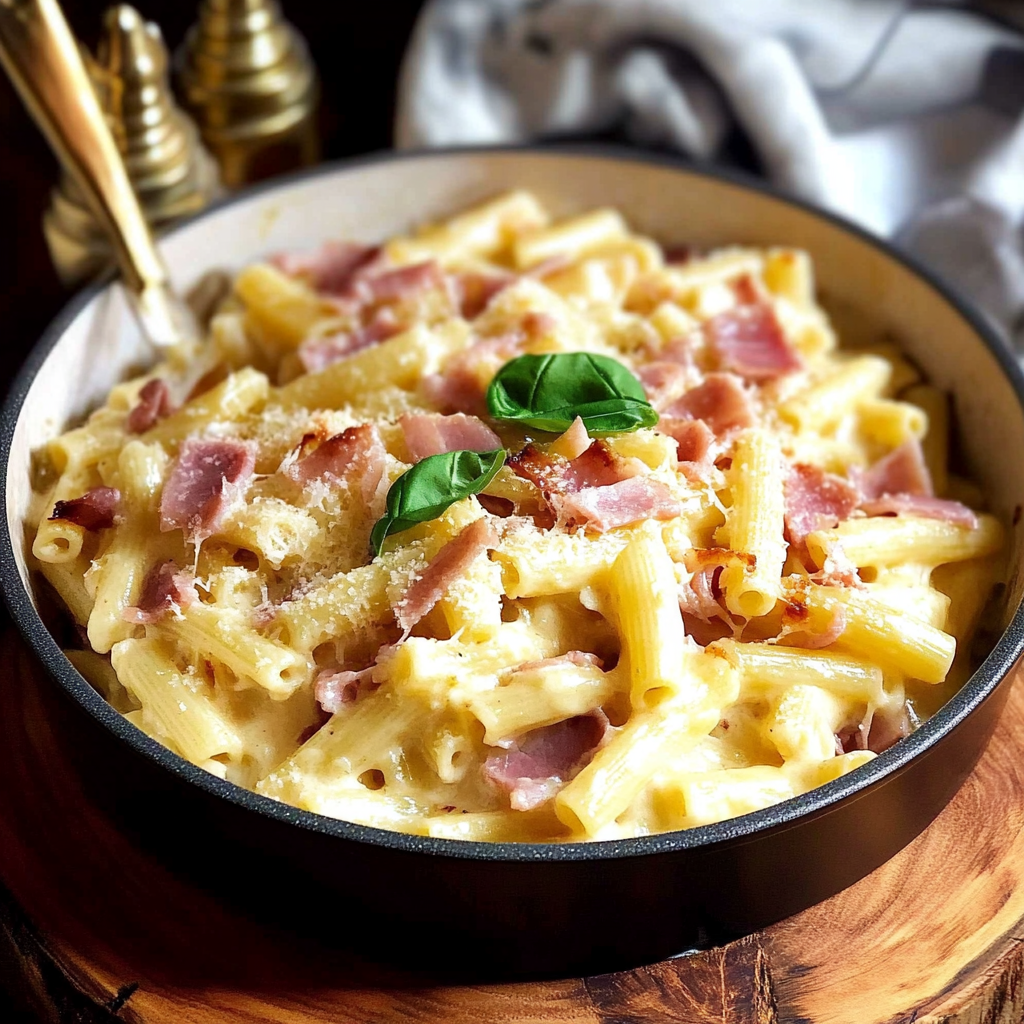 Creamy Ham Cheese Pasta