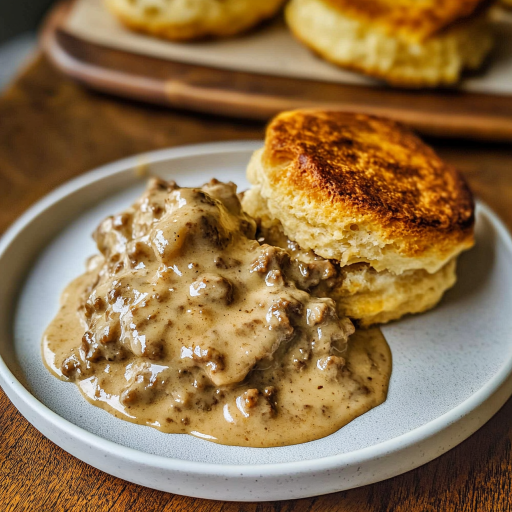Drop Biscuits and Sausage Gravy