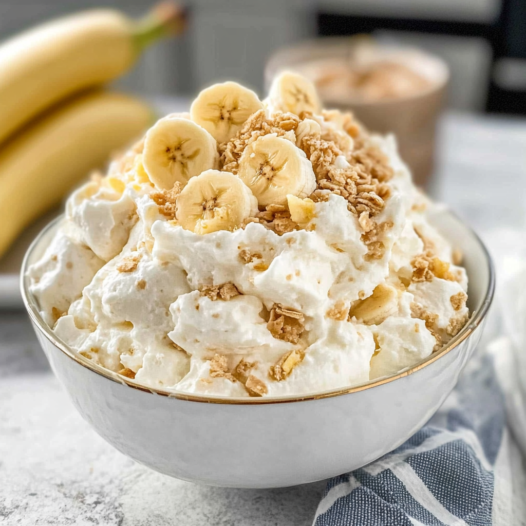 Easy Banana Pudding Fluff Salad