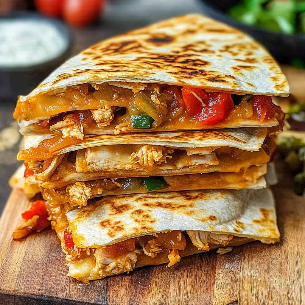 Easy Chicken Fajita Quesadilla