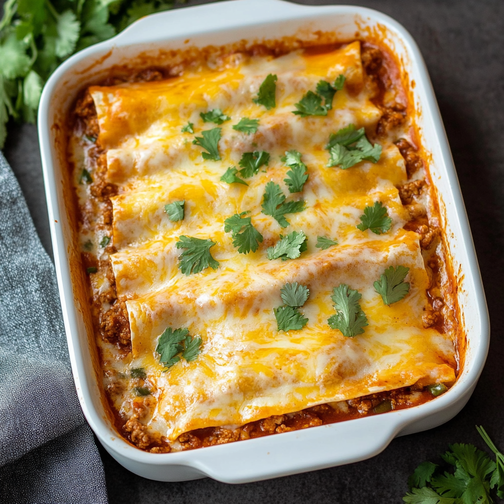 Easy Ground Beef Enchiladas