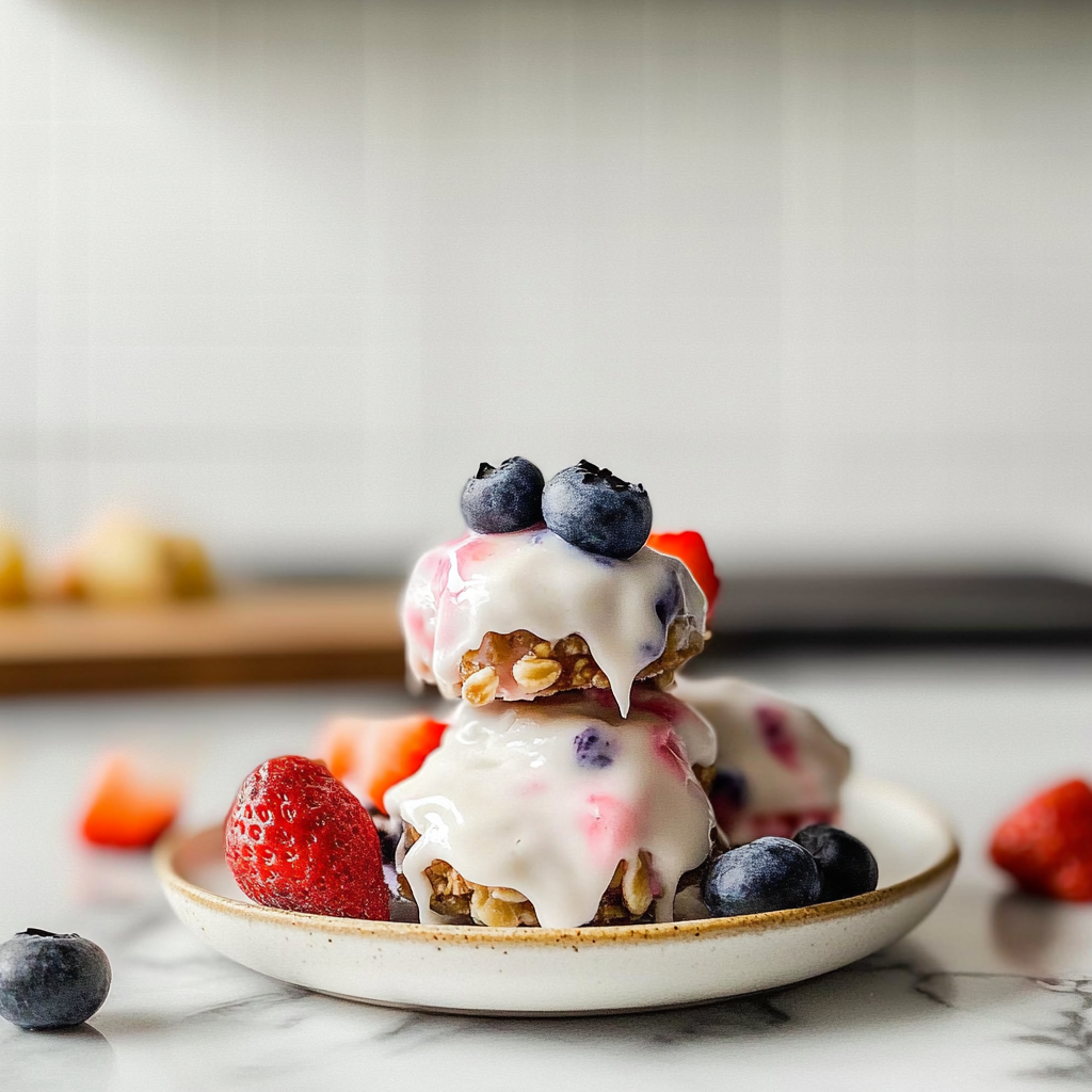 Frozen yogurt bites for sunny days