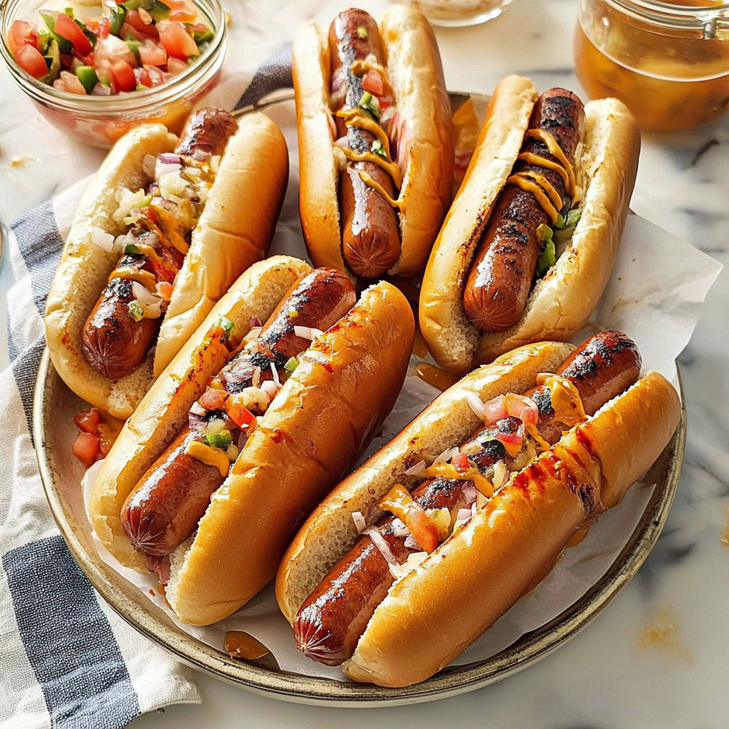 Grilled Hot Dogs for 4th of July