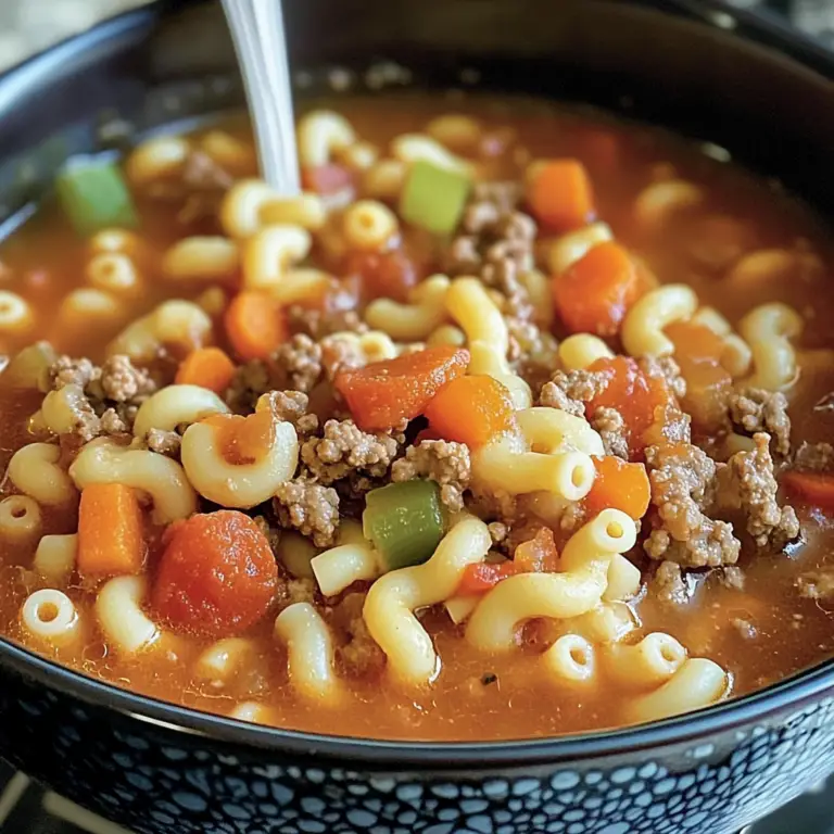 Amazing Hamburger Soup with Macaroni for Cozy Evenings