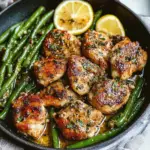 Amazing Lemon Garlic Butter Chicken and Green Beans Skillet
