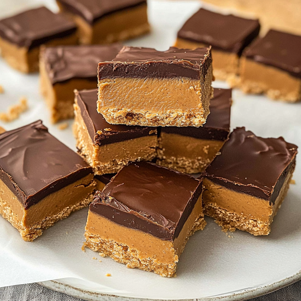 No-Bake Double Peanut Butter Bars
