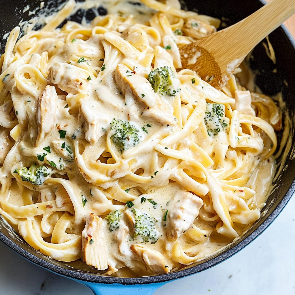 One Pot Chicken Alfredo Pasta