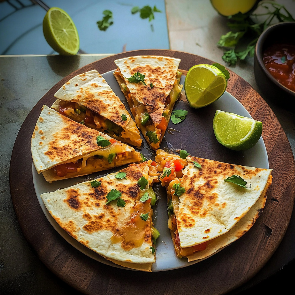 Poolside quesadilla wedges