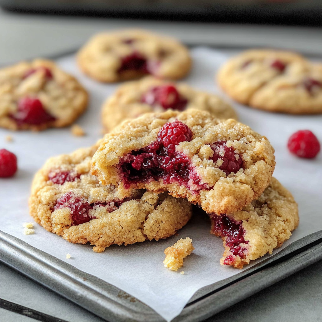 Raspberry Crumble Cookies