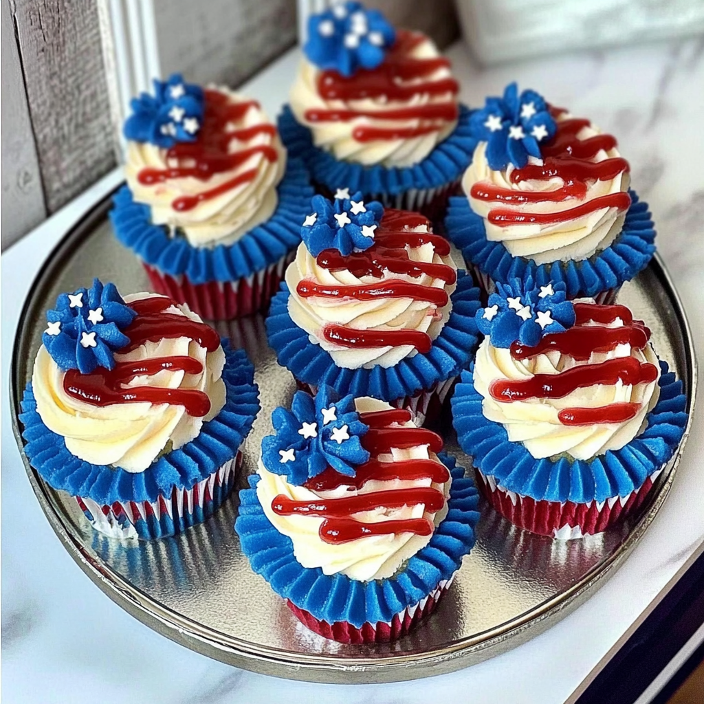Amazing Red White and Blue Cupcakes for a Delightful Treat