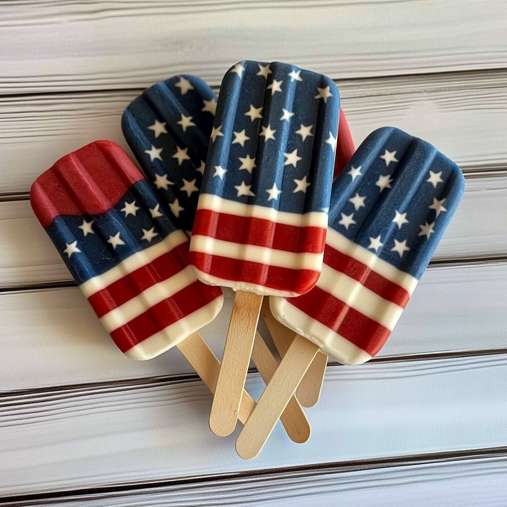 Red White and Blue Popsicles