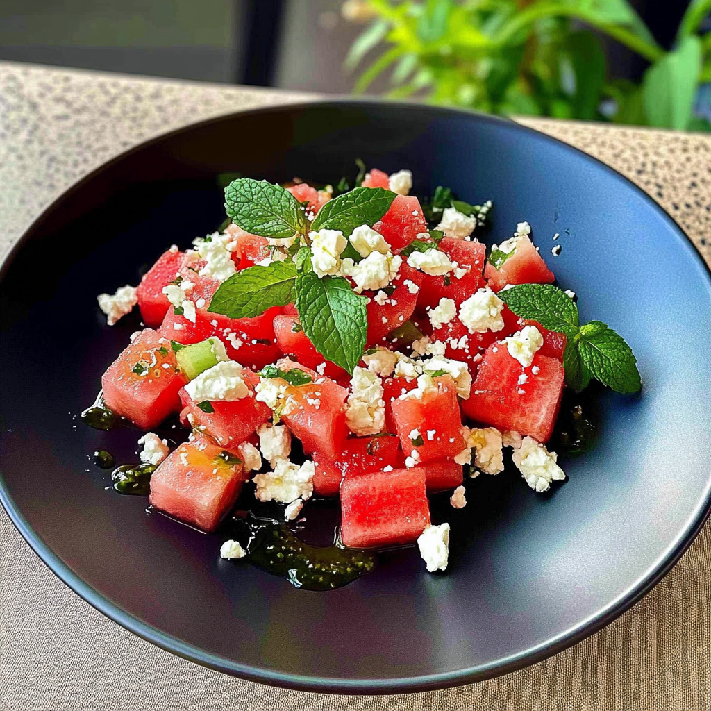 Refreshing Watermelon Salad with Feta and Mint
