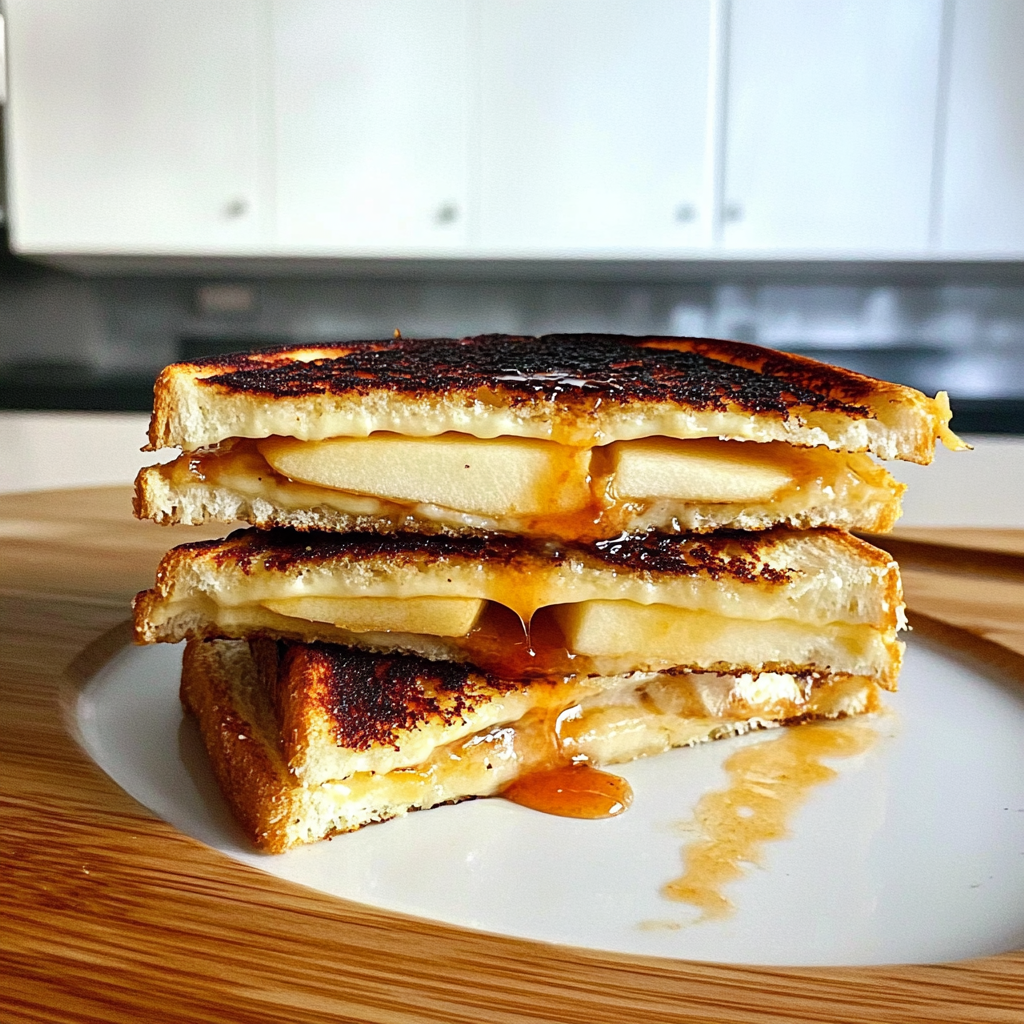 Amazing Savory Apple and Cheddar Grilled Cheese Delight
