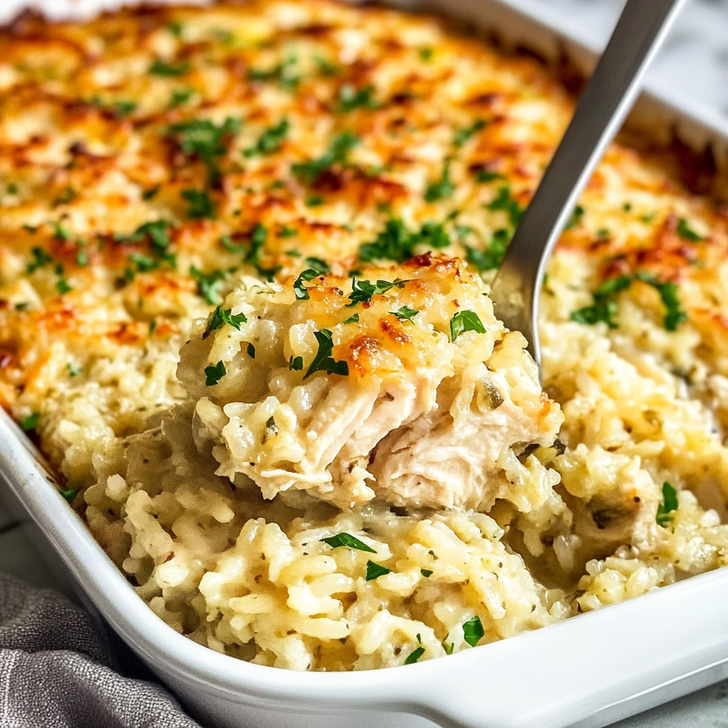 Skinny Chicken and Rice Casserole