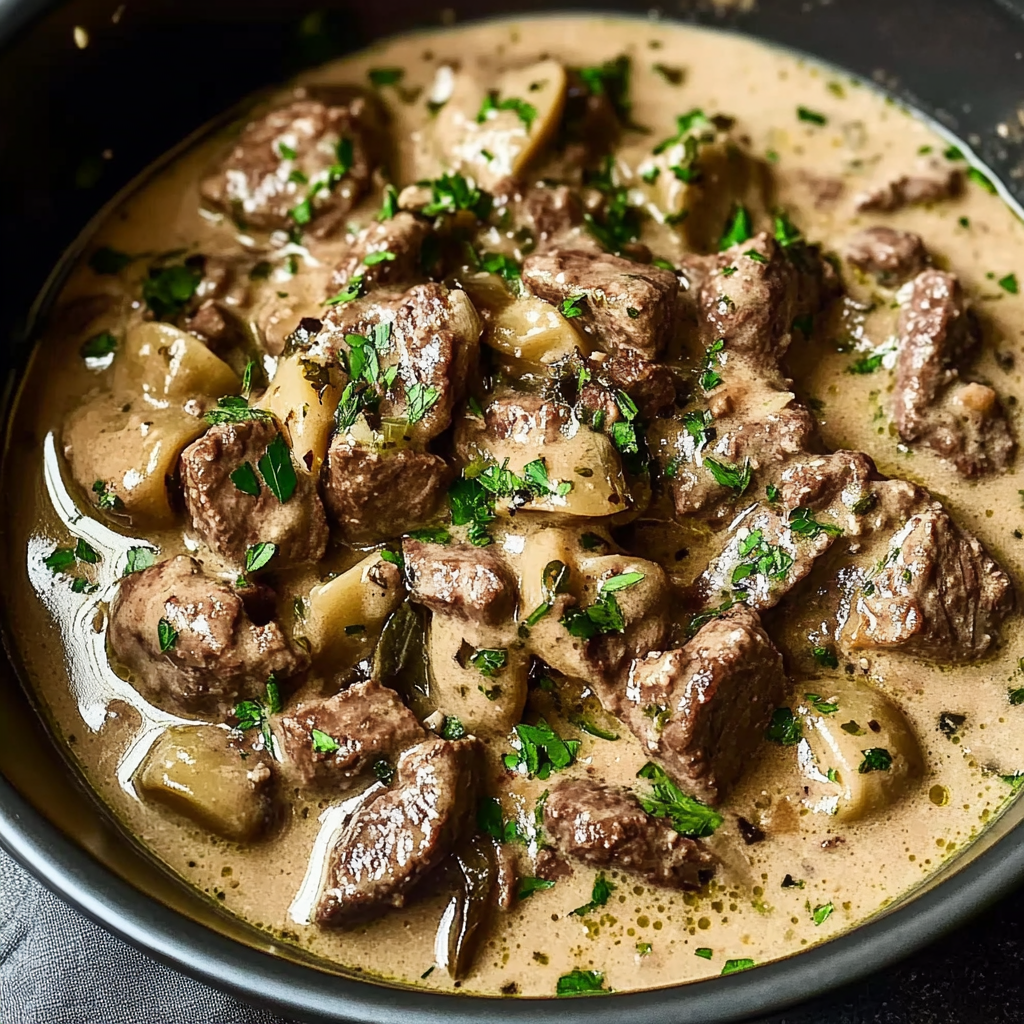 Slow-Cooker Beef Stroganoff