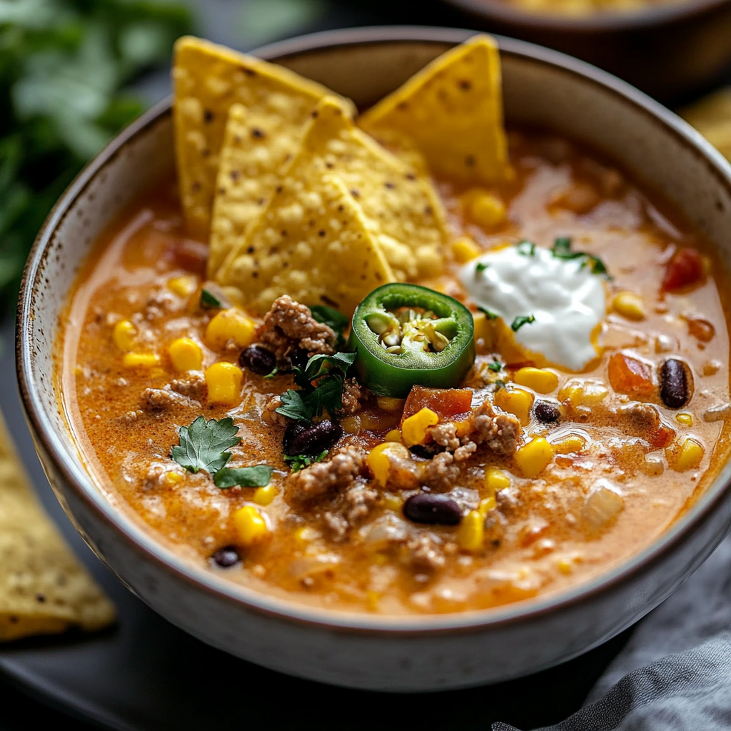 Slow Cooker Nacho Soup