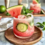Spiked Watermelon Mocktail with Mint (Non-Alcoholic) - Amazing Spiked Watermelon Mocktail with Mint for Refreshing Bliss