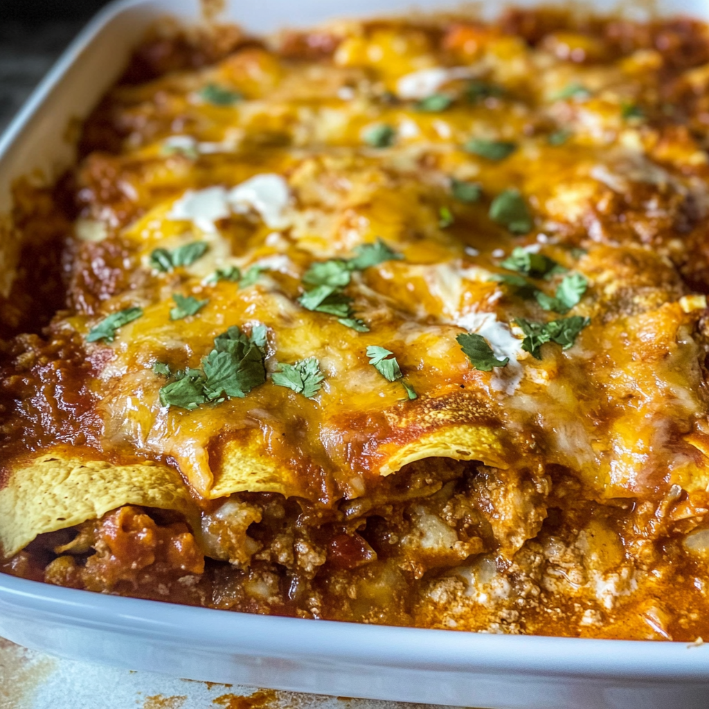 Tortilla Chip Enchiladas
