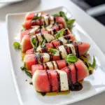Amazing Watermelon Caprese Salad with Balsamic Drizzle Delight