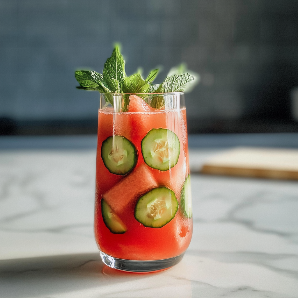 Incredible Watermelon Cucumber Cooler Drink Recipe for Summer