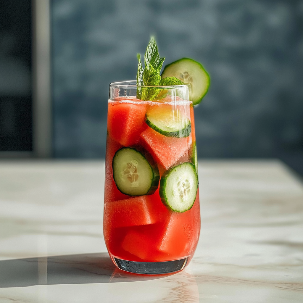 Watermelon Cucumber Cooler Drink Recipe