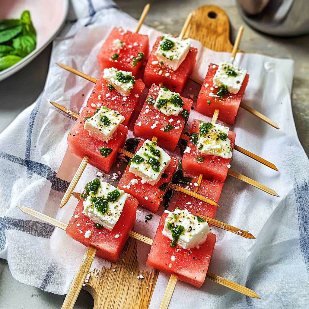 Amazing Watermelon Feta Skewers Party Appetizer Delight