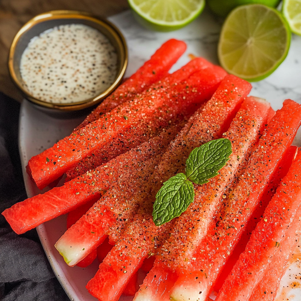 Amazing Watermelon Sticks with Lime and Tajin Delight