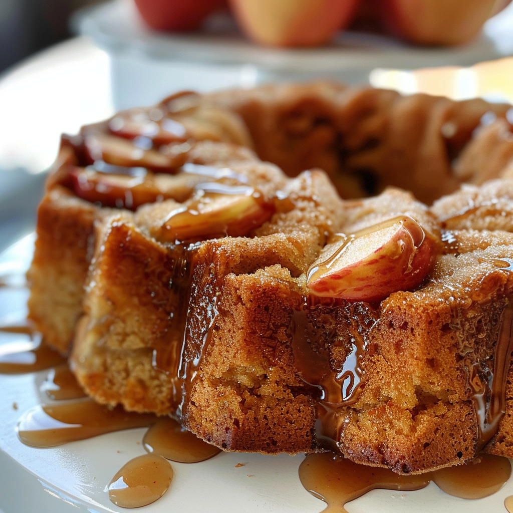 Apple Cake with Brown Sugar Glaze
