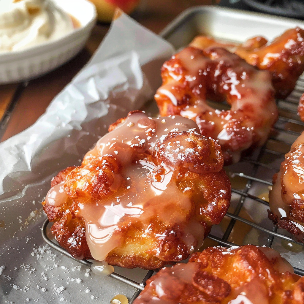 Amazing Apple Fritters with Glaze – No Yeast Delight