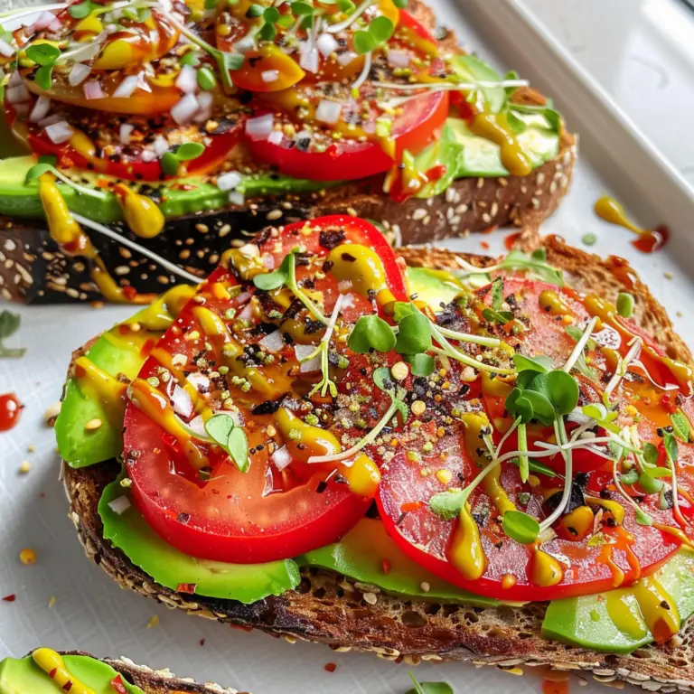 Amazing Avocado Tomato Toast with Chili Flakes: Delicious Delight